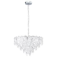 Hängeleuchte 39724_carvario - Klar/Chromfarben, Konventionell, Glas/Metall (60/110cm) - Eglo