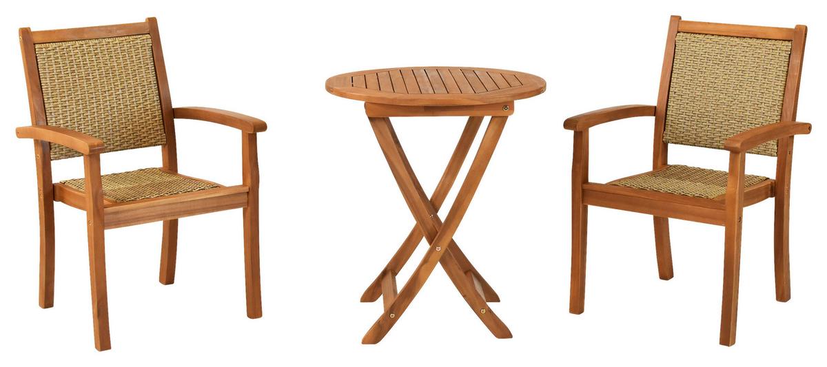 GARTENSET CASTILLA - Naturfarben, MODERN, Holz/Kunststoff - Gardenson