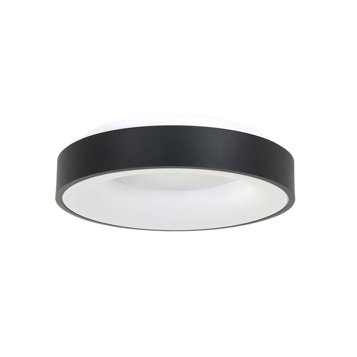 LAMPA SUFITOWA LED 2562ZW RINGLEDE - czarny, Basics, tworzywo sztuczne/metal (38/9cm)