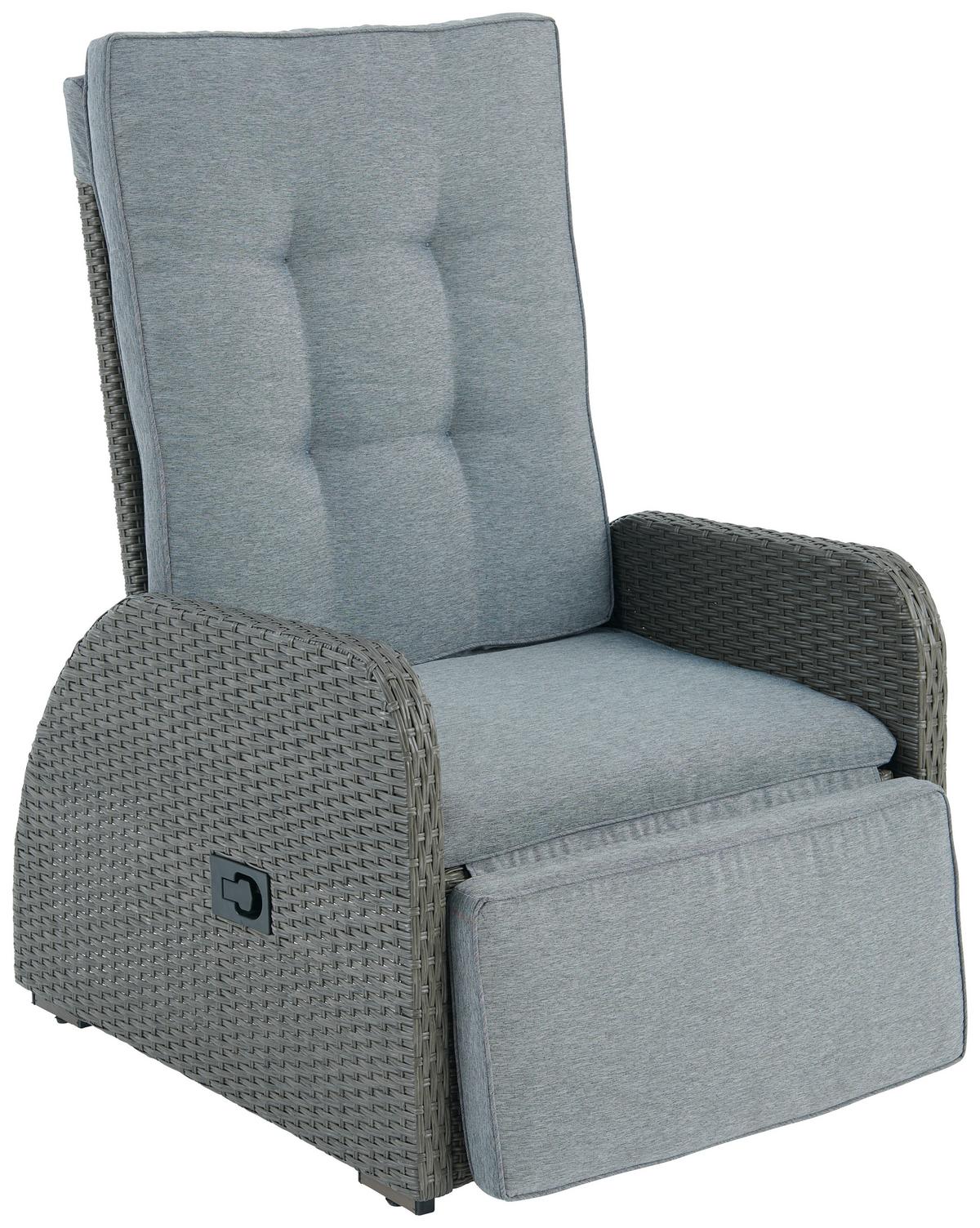 Lounge Garnitura Santander, Siva, 4-Delni Set - siva, Moderno, kovina/umetna masa - Beldano