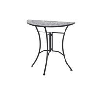 Gartentisch Mosaik ca. 35,5x70x71 cm klappbar - Schwarz, KONVENTIONELL, Keramik/Metall (35,5/70/71cm) - Siena Garden
