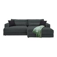 Ecksofa Fabiona rechts Graphitfarben - Graphitfarben, Modern, Holz (268/85/194cm) - Premium Living