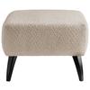 Hocker Colori Beige Bouclé - Beige/Schwarz, MODERN, Holz/Textil (66/44/66cm) - MID.YOU