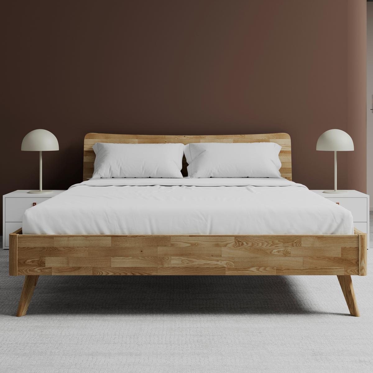 Bett Danzig ca. 160x200 cm Wildeiche Echtholz - Wildeiche, MODERN, Holz (160/200cm) - Bessagi Home