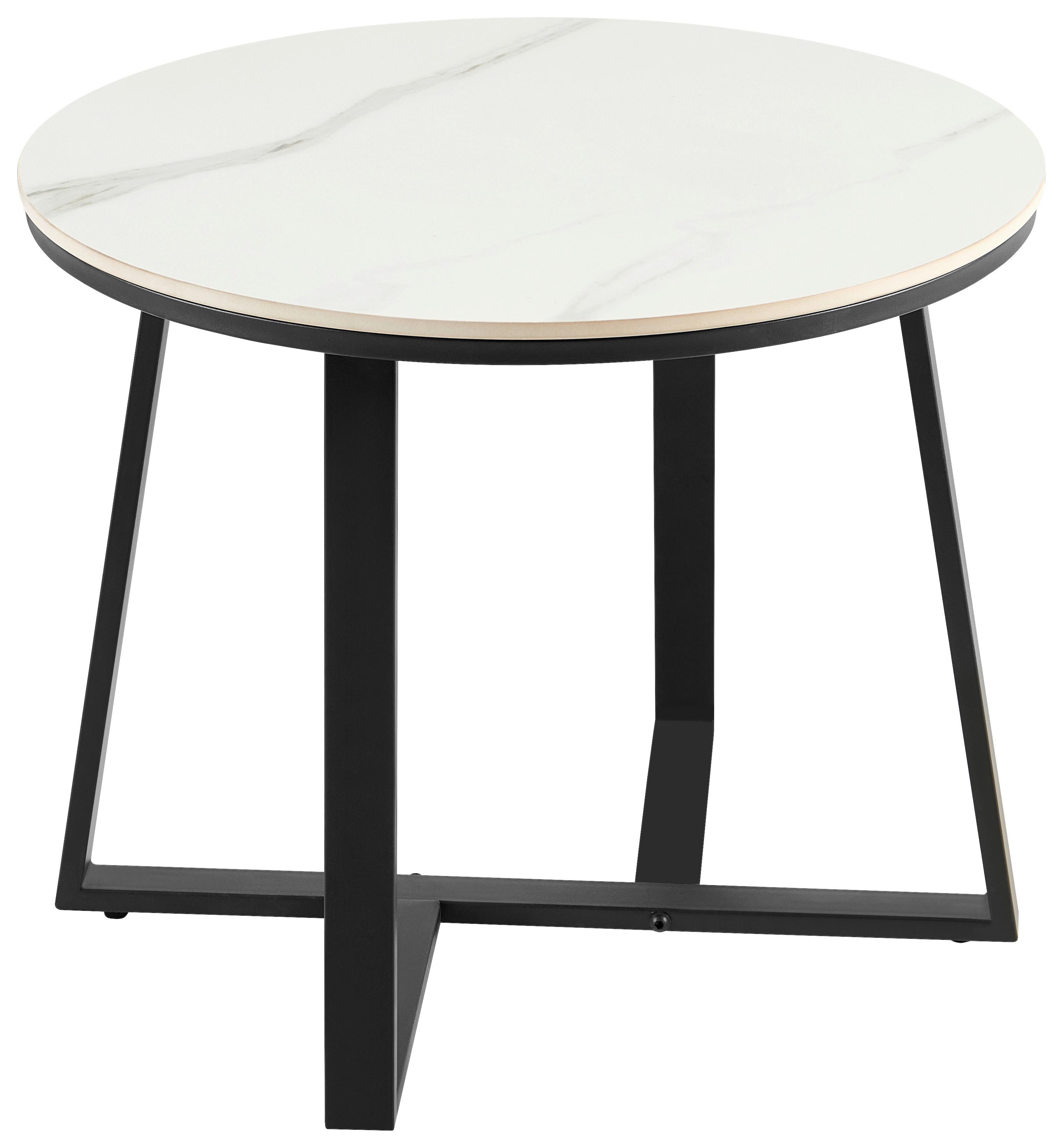 Stolić Oliena 1 - bijela/crna, Moderno, metal/keramika (60/50cm) - Modern Living