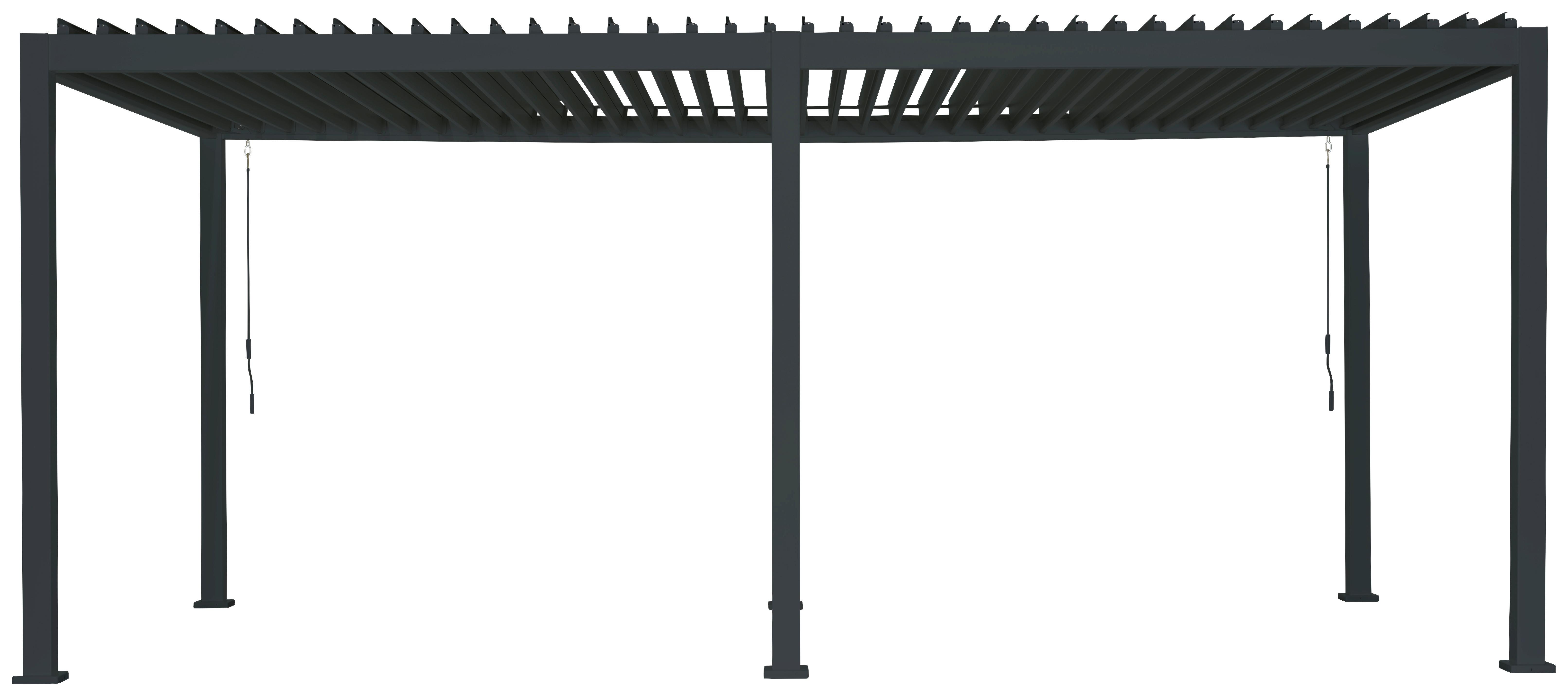 Pergola Deluxe ca. 600x250x300 cm Anthrazit - Anthrazit, MODERN, Metall (600/250/300cm) - Gardenson