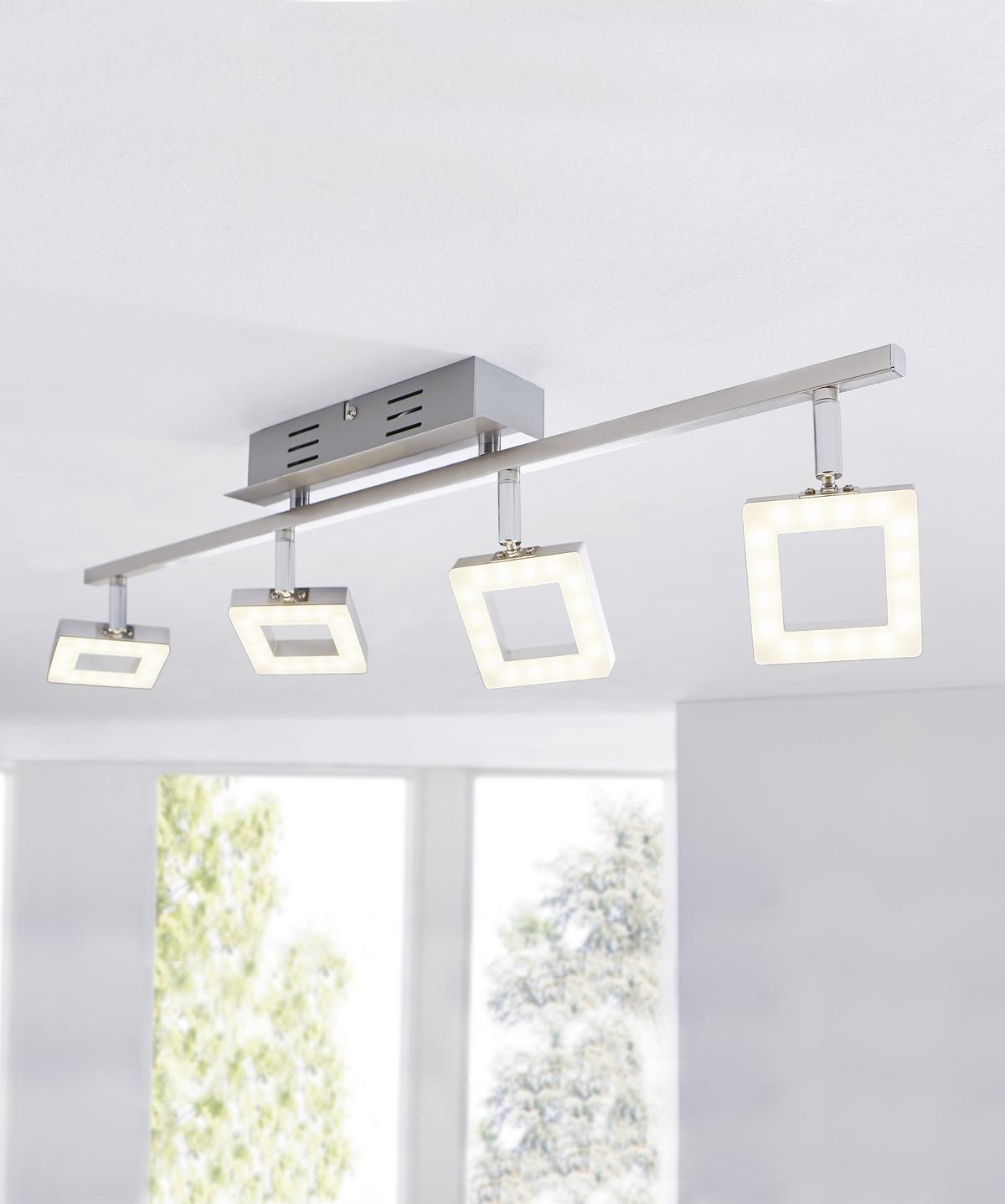 LAMPA REFLEKTOROWA LED REAL II *SBN* - kolor aluminiowy/kolor niklowy, Basics, tworzywo sztuczne/metal (67,5cm) - Novel