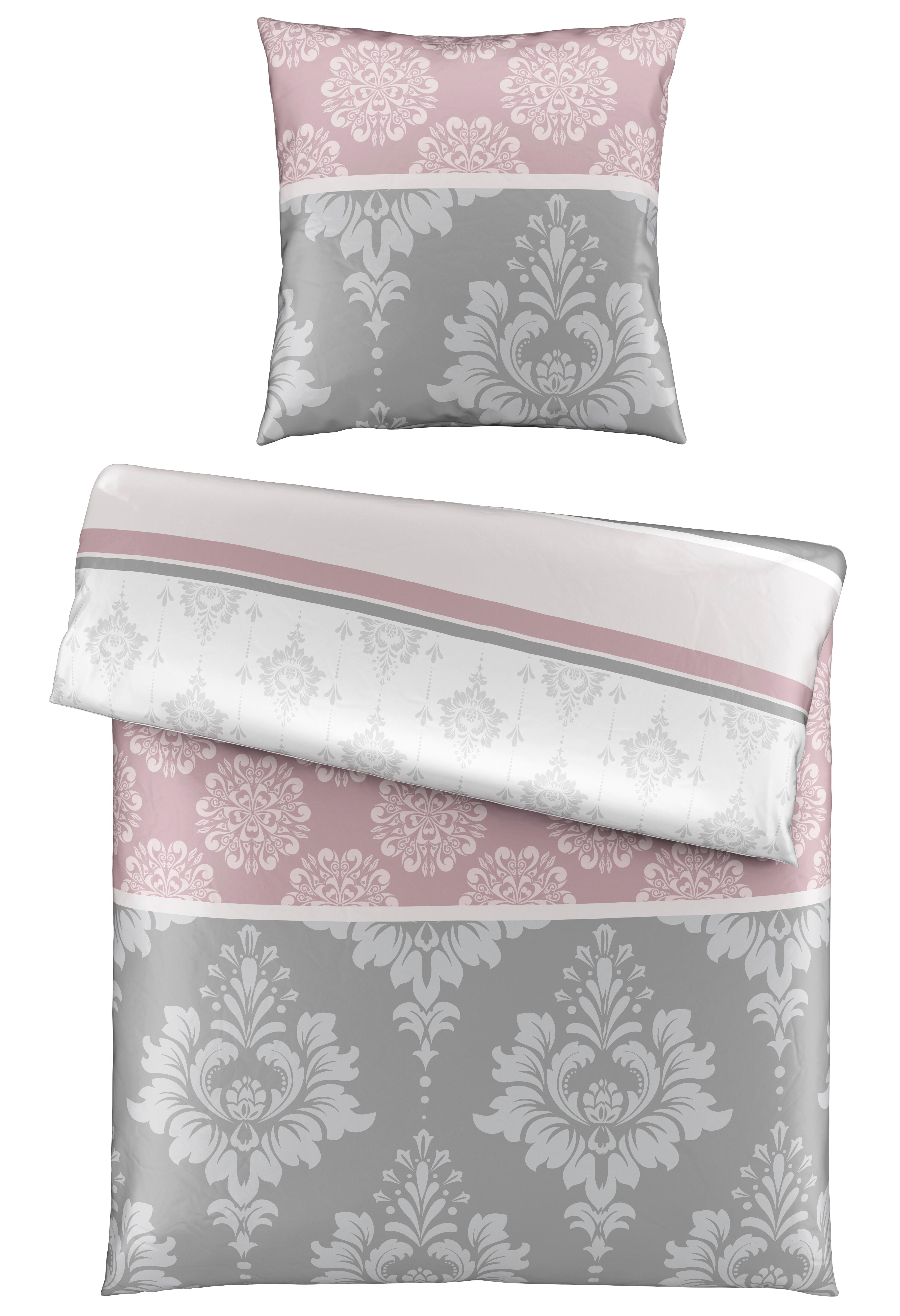 Bettwäsche Yvonne Rosa ca. 135x200cm - Rosa, KONVENTIONELL, Textil (135/200cm) - Modern Living