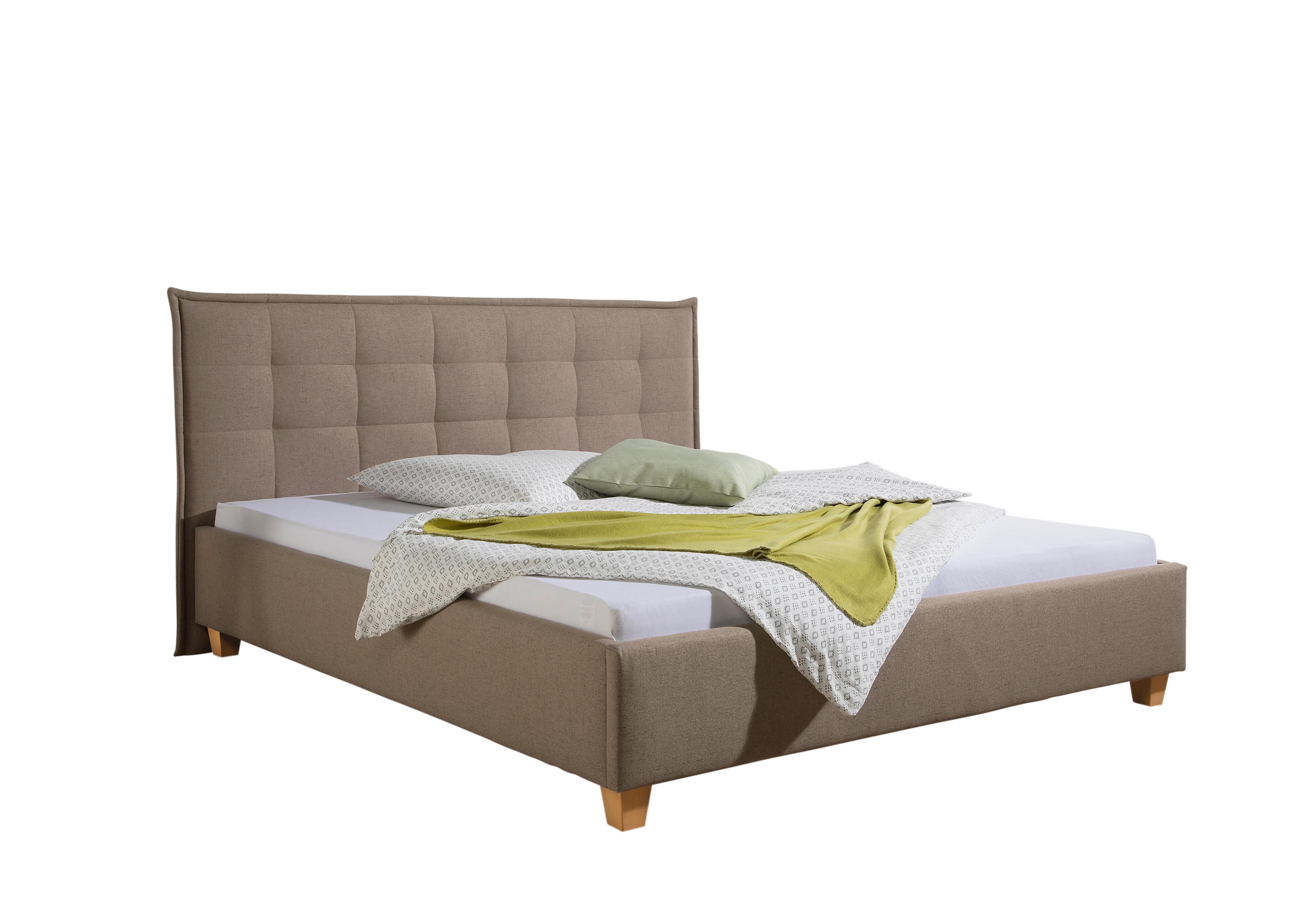 Polsterbett Tracy Hellbraun ca. 160x200 cm - Hellbraun/Naturfarben, MODERN, Holz/Textil (160/200cm) - Livetastic