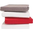 Spannbetttuch Erna, ca. 100x200cm - Anthrazit/Rot, Textil (100/200cm) - Mömax modern living