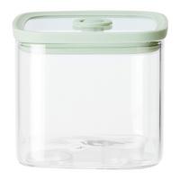 Vorratsglas Selina Grün/Klar ca. 0,65L - Klar/Grün, Modern, Glas/Kunststoff (10,3/8,8/10,3cm) - Modern Living