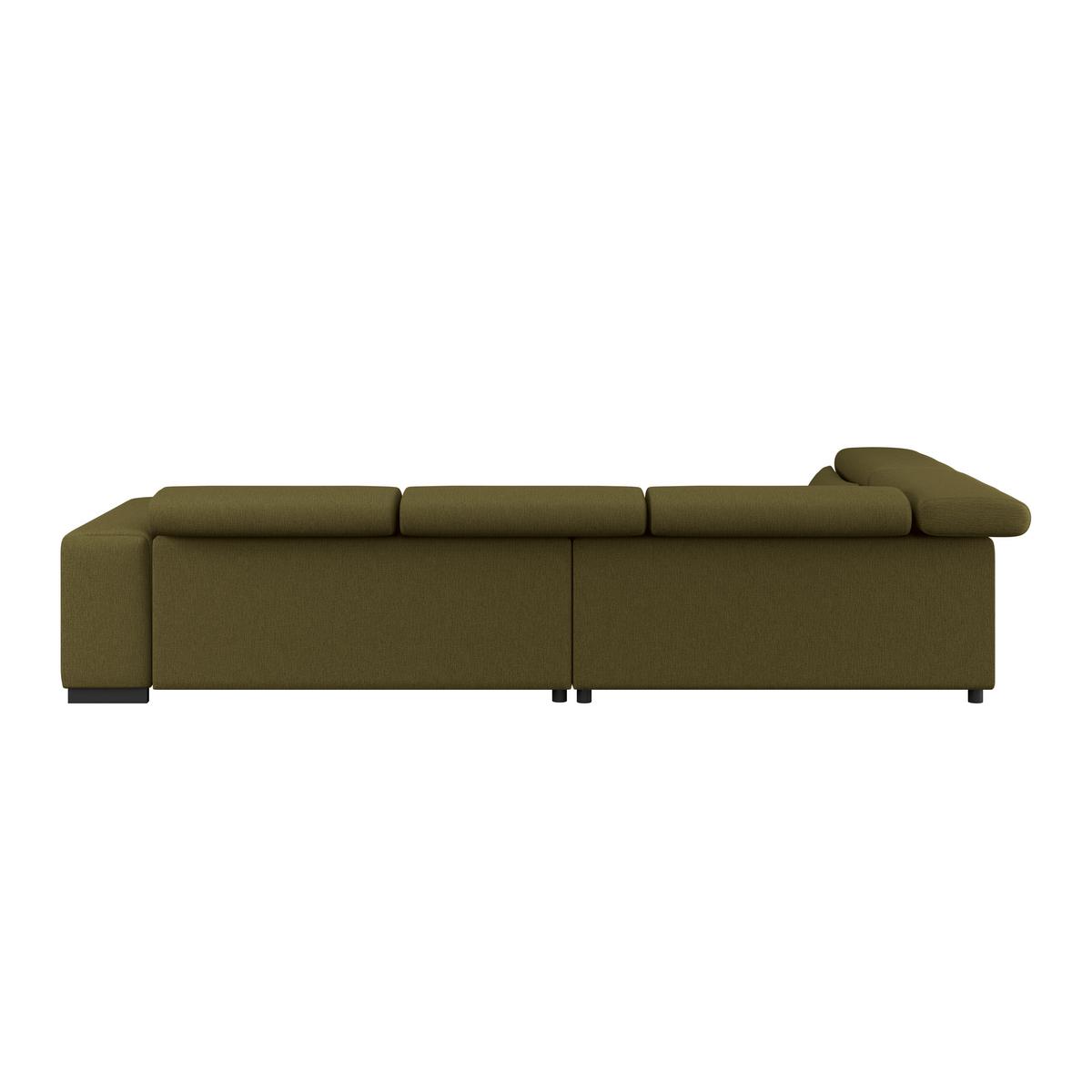 Kutna Garnitura Matera - maslinasto zelena/crna, Trend, tekstil/drvo (226/311cm)