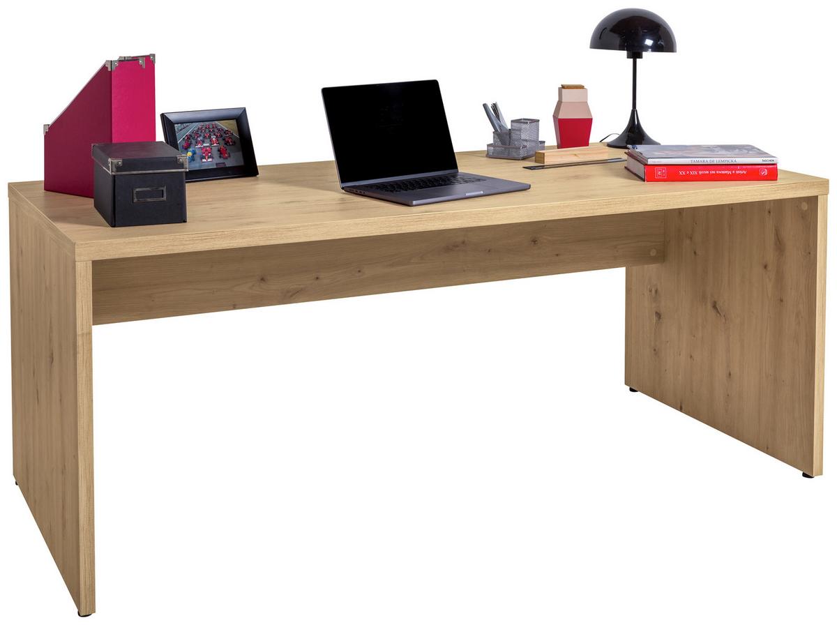 Schreibtisch Schema in Eiche Artisan - Eiche Artisan, MODERN, Holzwerkstoff (180/74/80cm) - Mömax