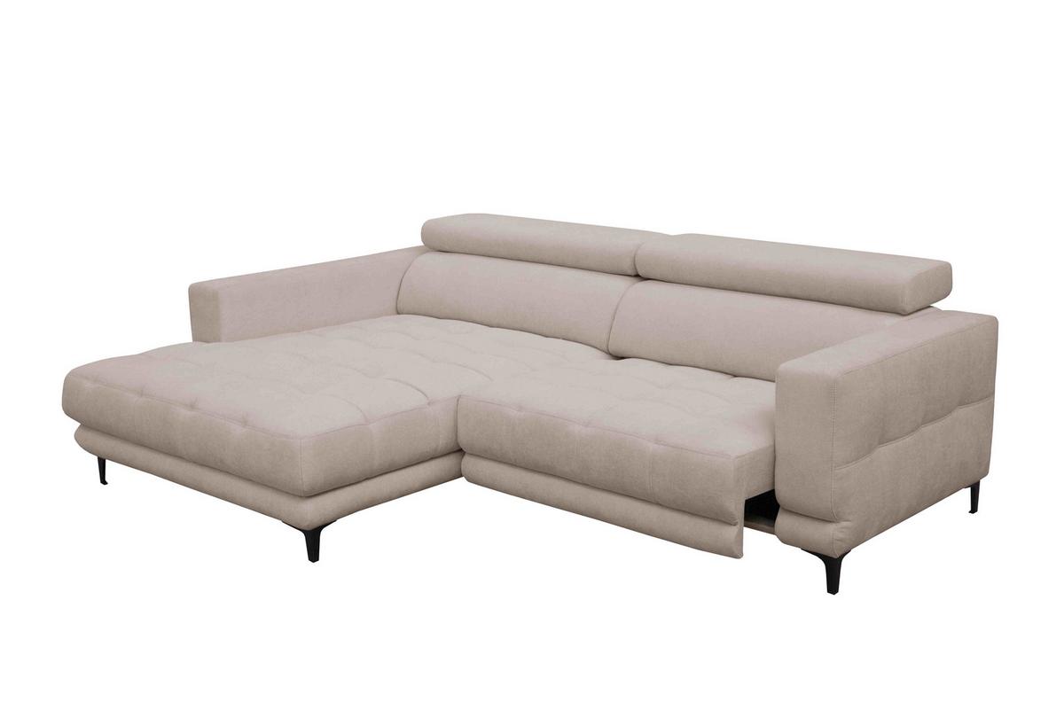Sarokkanapé Aspen - bézs, Konventionell, faalapú anyag/textil (192/264cm)