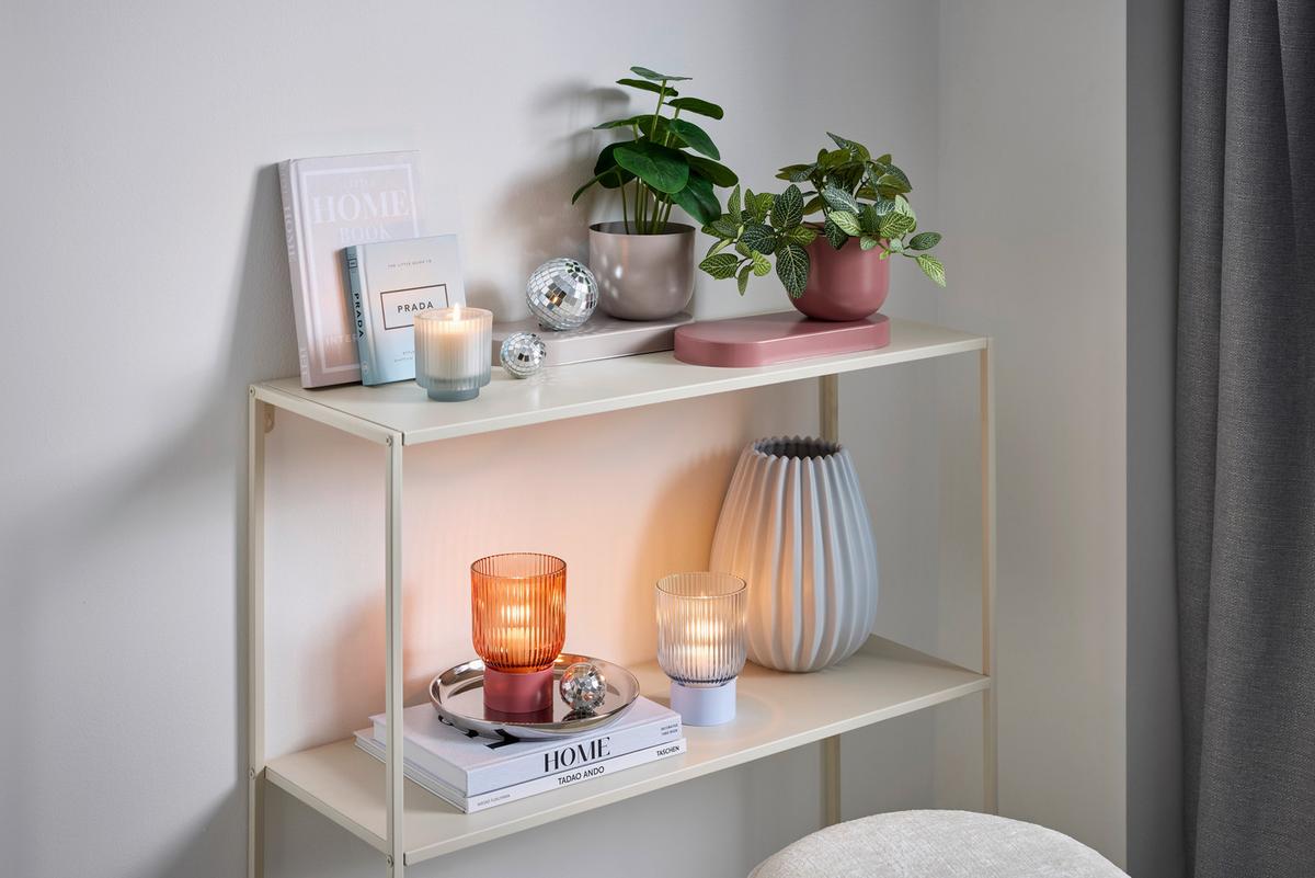 Regal Chloe - peščene barve, Moderno, kovina (80/80/27cm) - Mömax