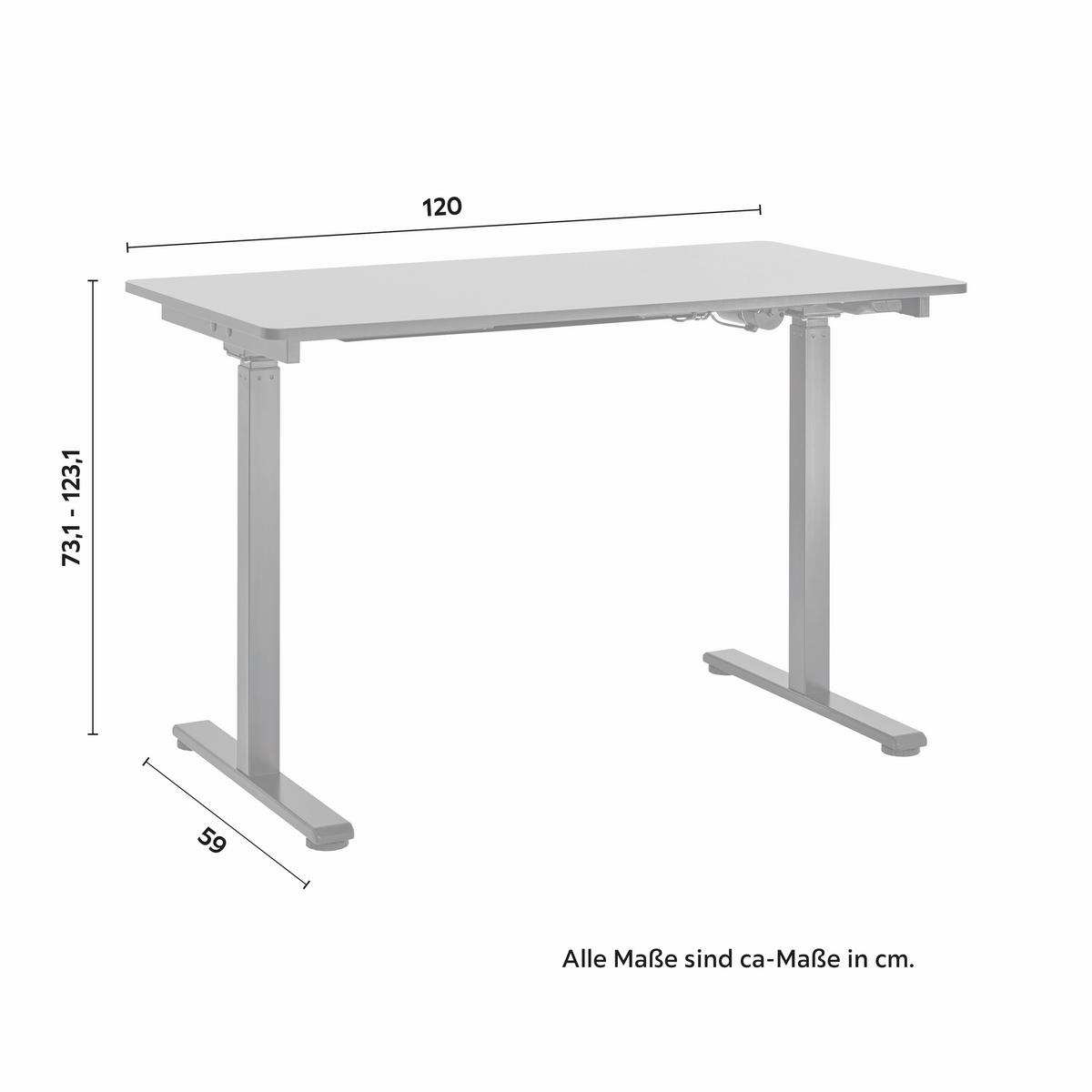 BIURKO ROMINA - czarny, Modern, metal/drewno (120/59/73,1-123,1cm) - Bessagi Home