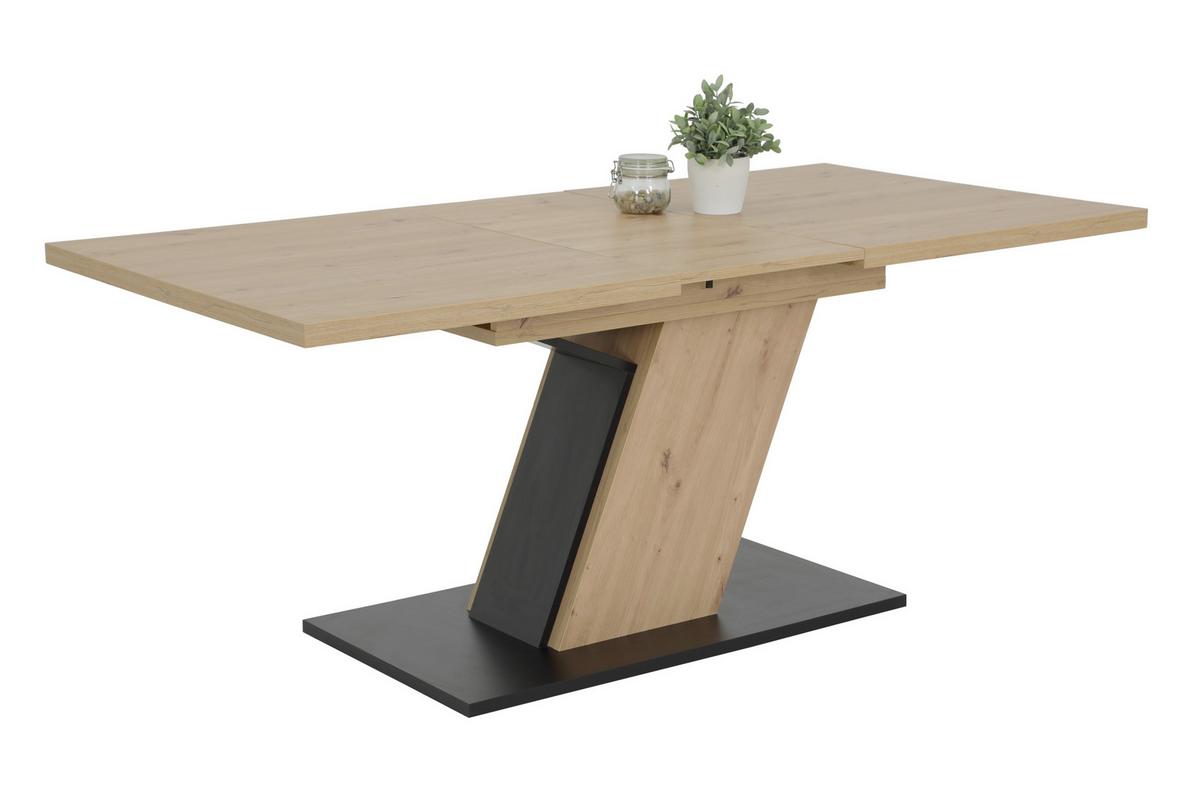 TISCHGRUPPE GESA II G - Anthrazit/Eiche Artisan, MODERN, Holzwerkstoff/Textil (140 - 180/76/90cm) - MID.YOU