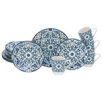 Kombinirani Servis Fresco, 16-Delni - modra/bela, Basics, keramika - Creatable