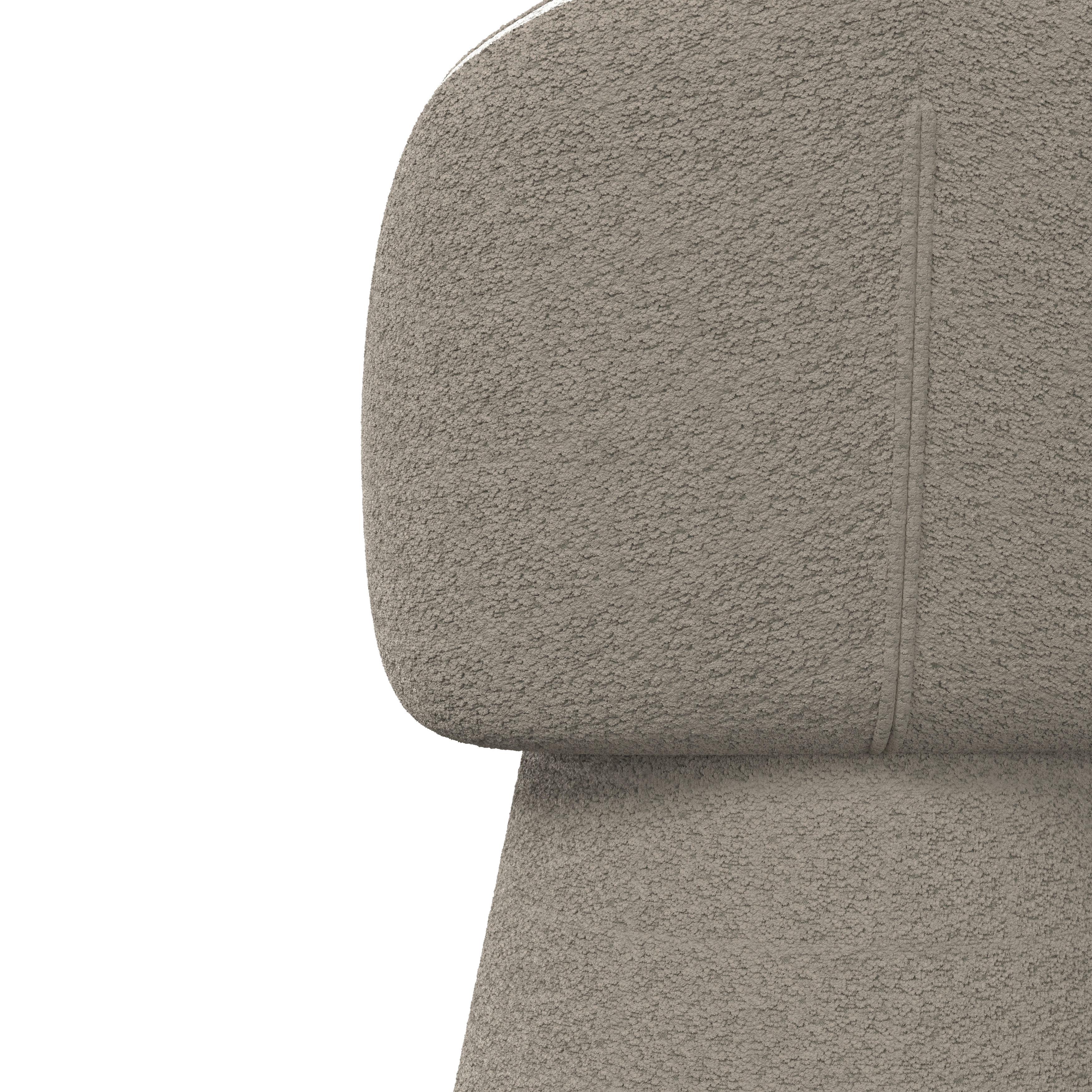 STOL MED ARMSTÖD MAIA - grå, Modern, metall/textil (60/84,5/59cm) - Bessagi Home