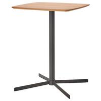 Bartisch Valletta Schwarz/Eichefarben - Eichefarben/Schwarz, MODERN, Holzwerkstoff/Metall (80/100/80cm) - Premium Living