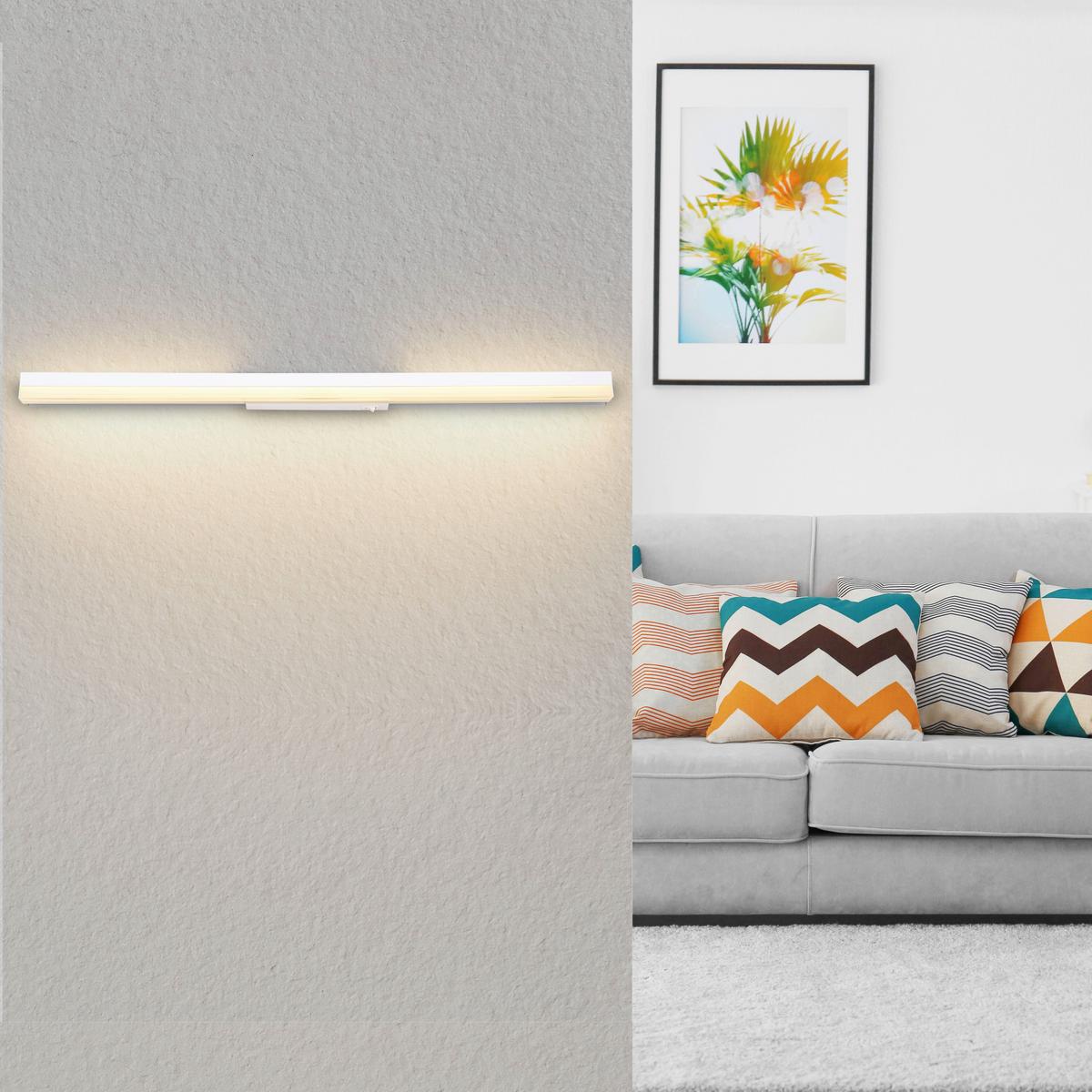 LED-WANDLEUCHTE 41927W - Weiss/Opal, Basics, Kunststoff/Metall (80/6,5/4cm) - Globo