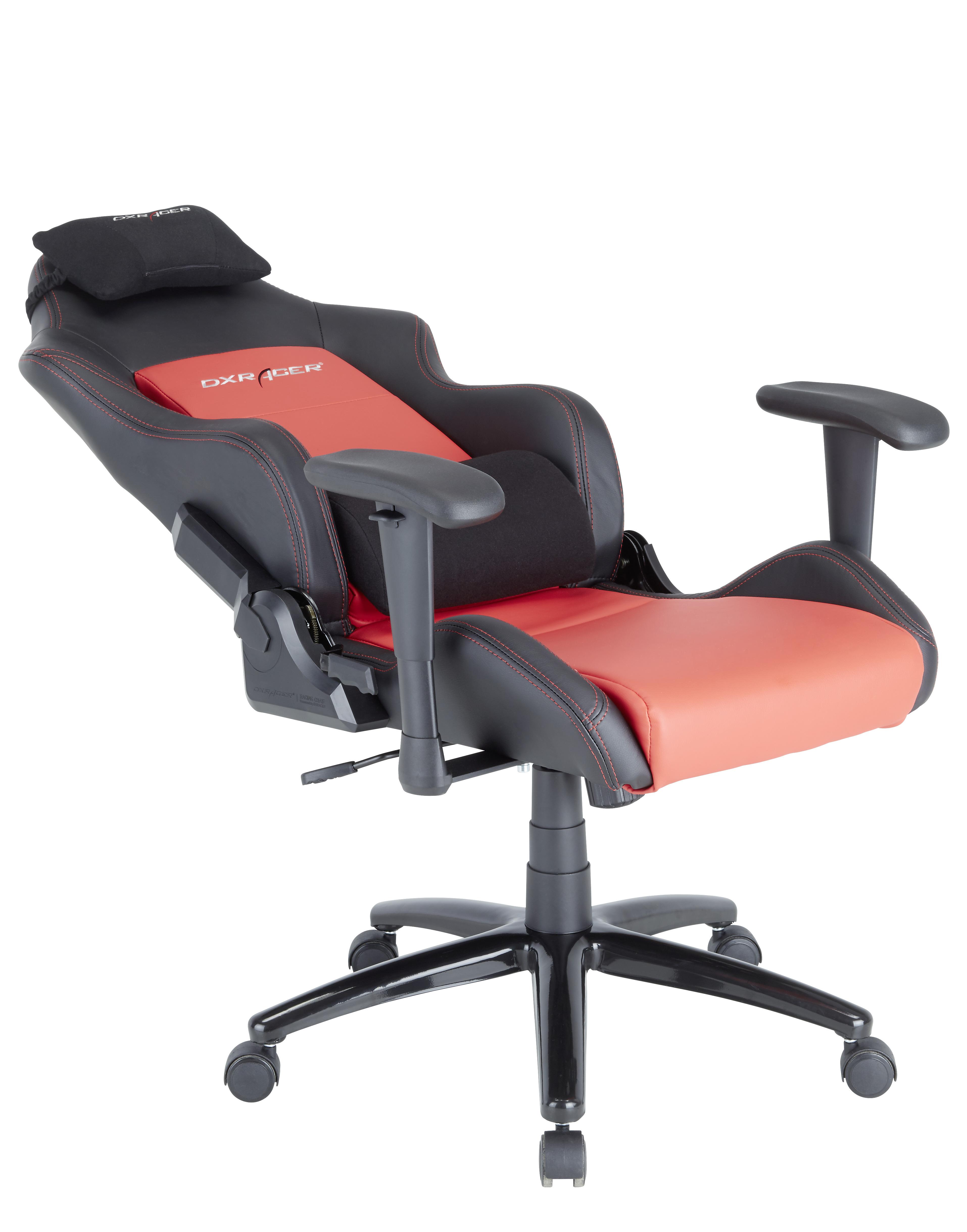 Gamingstuhl im Lederlook - Rot/Schwarz, Kunststoff/Textil (50/117-127/74cm) - Dxracer
