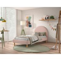 Kinder-/Juniorbett Moon ca. 90x200 cm Rosa - Naturfarben/Rosa, ROMANTIK / LANDHAUS, Holz/Textil (90/200cm) - Vipack