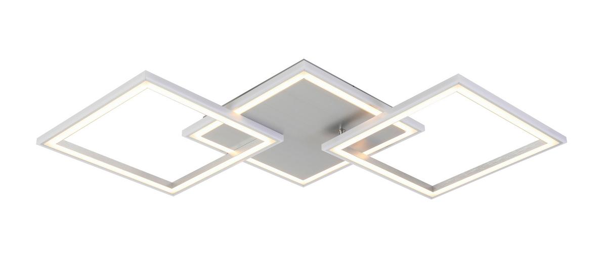 Led Mennyezeti Lámpa Qinton - alumíniumszínű, Romantik / Landhaus, műanyag/fém (95/44/7,3cm) - Premium Living