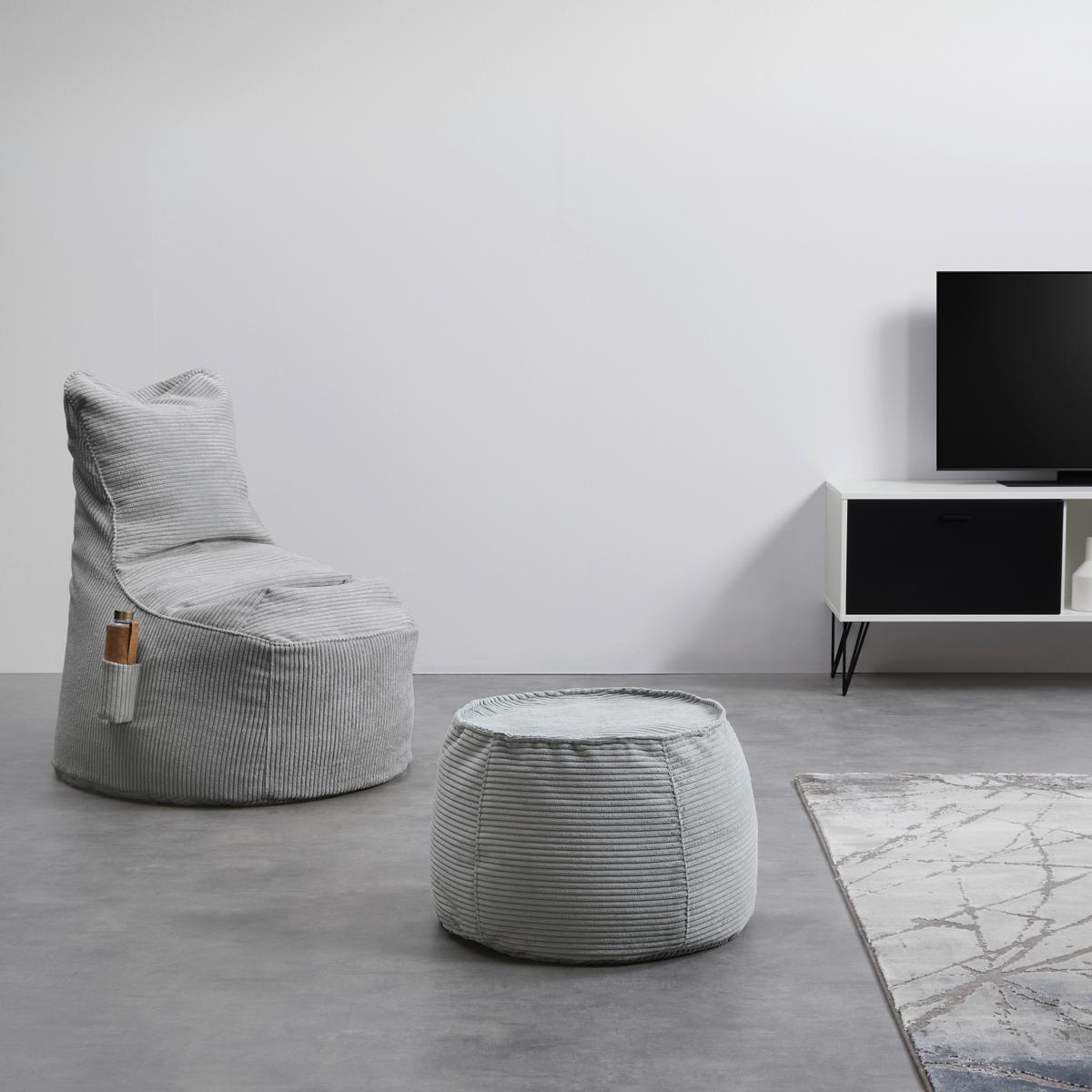 Hocker Lucylla in Grau - Grau, Modern, Textil (60/60/38cm) - Mömax
