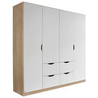 DULAP USI ROTATIVE FREISING - stejar Sonoma/alb, Modern, material pe bază de lemn (181/197/54cm) - Modern Living