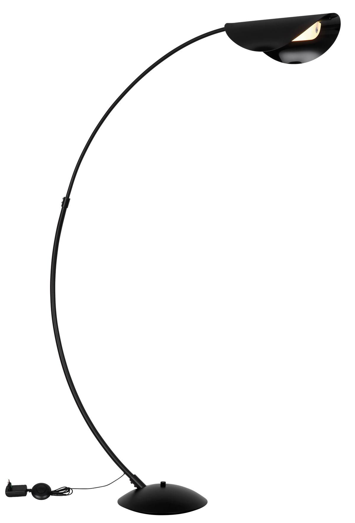 LED-STEHLEUCHTE 58032S ROBLES - Schwarz/Grau, Design, Kunststoff/Metall (124/35/182cm) - Globo