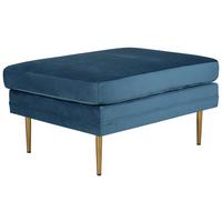 HOCKER BOOM - Blau/Goldfarben, Design, Kunststoff/Textil (90/49/70cm) - Livetastic