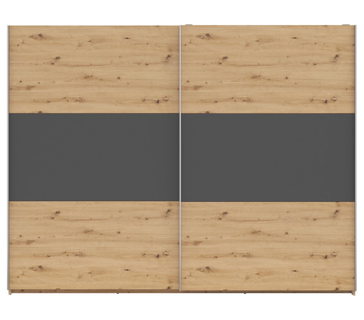 Ormar S Kliznim Vratima Saturn - boje grafita/srebrne boje, Konvencionalno, drvni materijal/metal (270/210/59cm) - Based