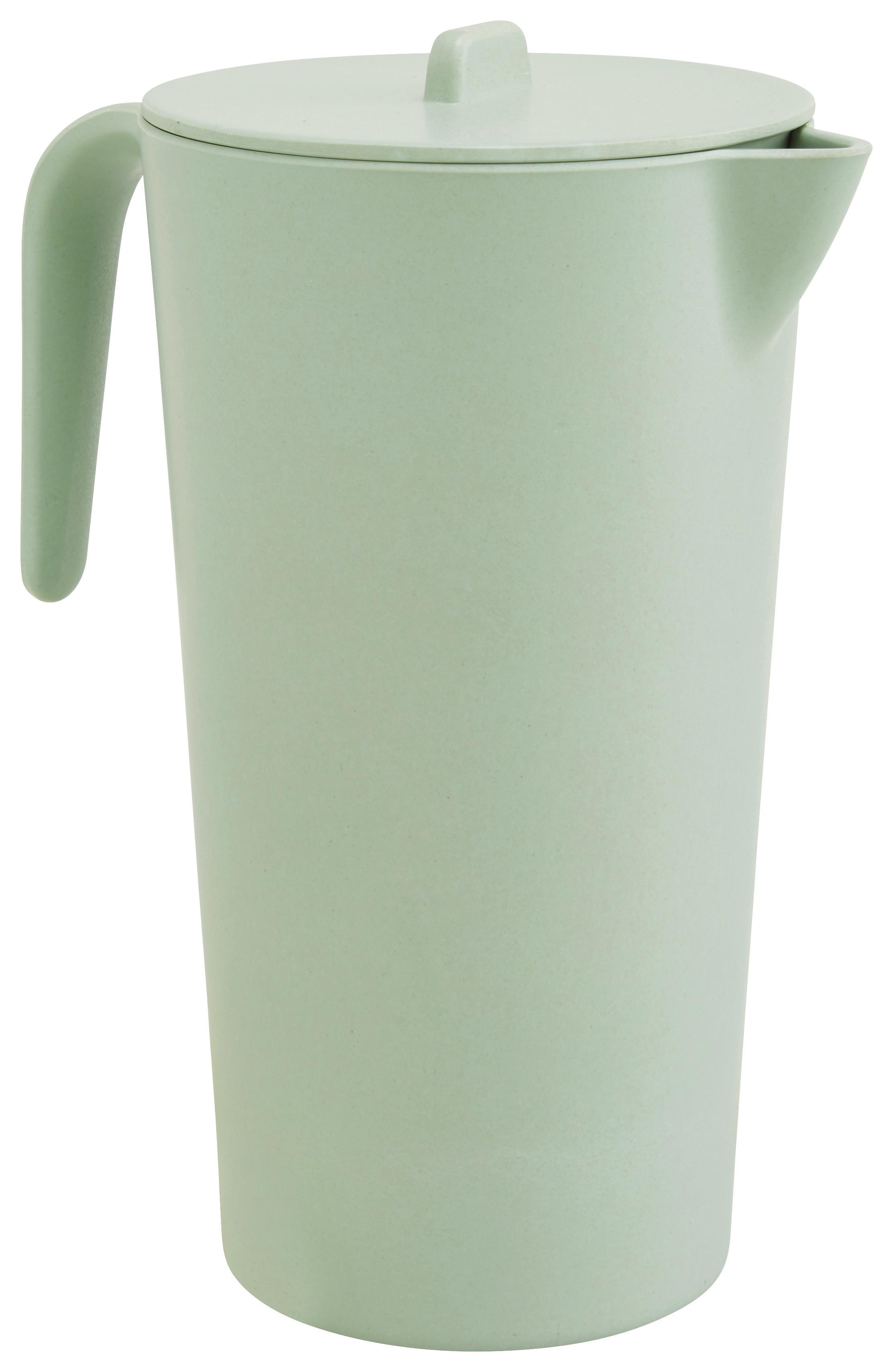 Krug Anabel in Mintgrün ca. 1,5l - Mintgrün, Natur, Naturmaterialien/Holzwerkstoff (18/23cm) - Zandiara