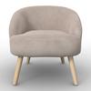 RELAXFÅTÖLJ SONJA - cremefärgad/naturfärgad, Modern, trä/textil (71/66/70cm) - Bessagi Home