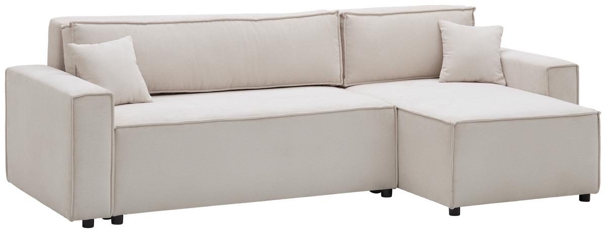 Sedežna Garnitura Mira, Bež, Ležišče - črna/bež, Basics, tekstil (248/76/140cm) - Modern Living