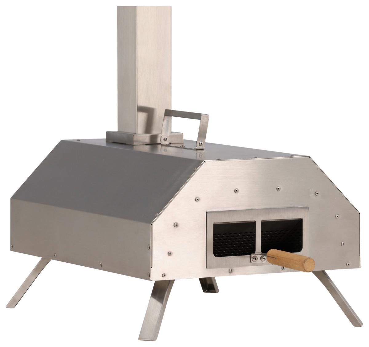 Pizzaofen Hamna ca. 76,4x68,1x40 cm Silber - Silberfarben, KONVENTIONELL, Metall (76,4/68,1/40cm) - Gardenson