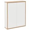 Hängeschrank "Finn" , weiß, eiche - Weiß, MODERN, Glas/Holzwerkstoff (60/75/18,5cm) - MID.YOU