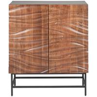 Highboard Wave Walnussfarben - Walnussfarben/Schwarz, Trend, Holz/Metall (100/120/40cm) - P & B
