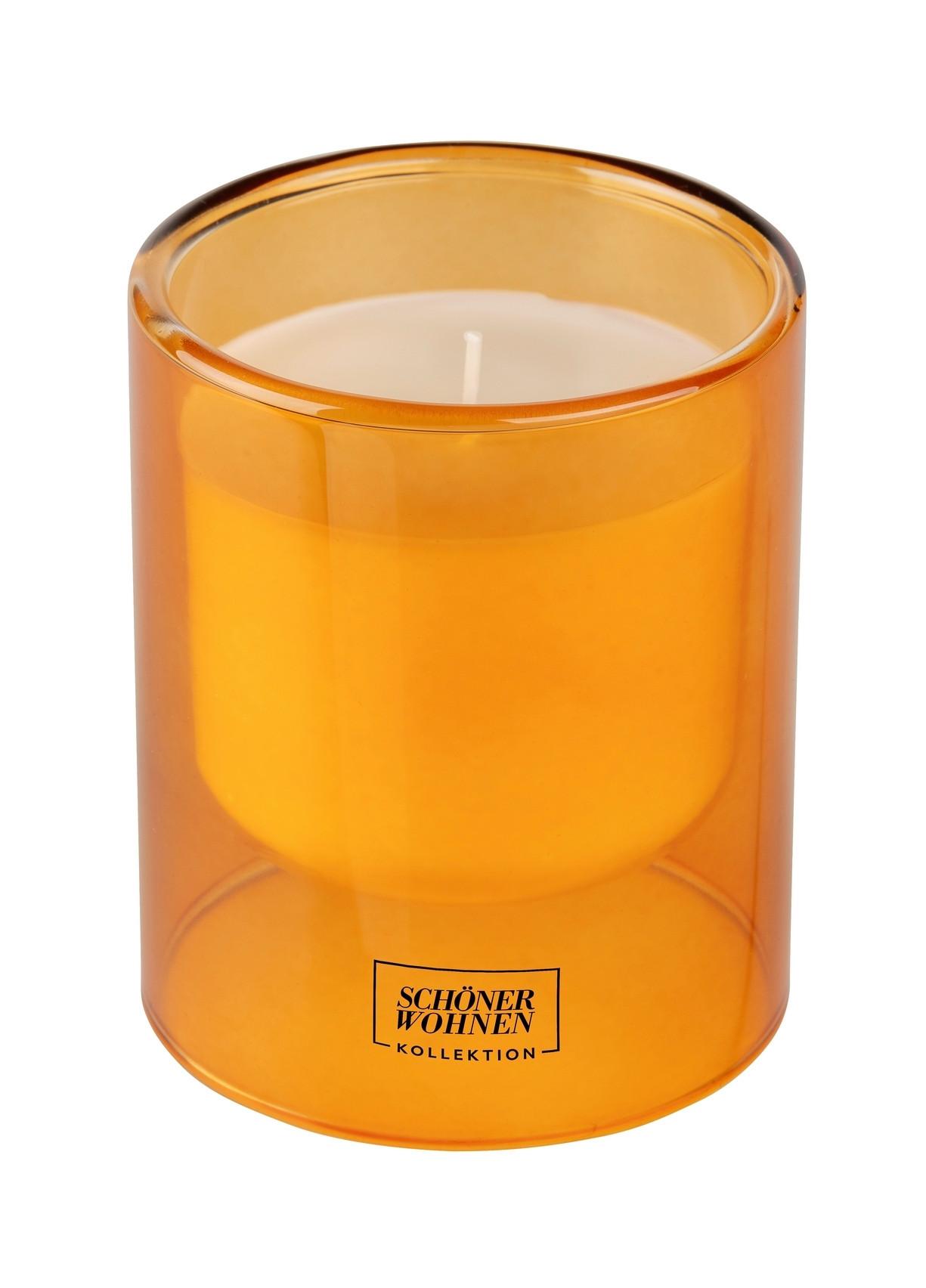 Duftkerze Schöner Wohnen Kollektion Orange - Orange, Design, Glas (9/11cm) - Schöner Wohnen