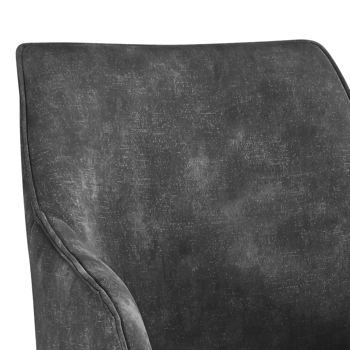 Naslanjač Lisa, Črna - siva/črna, Konvencionalno, tekstil/les (62/83/63cm)