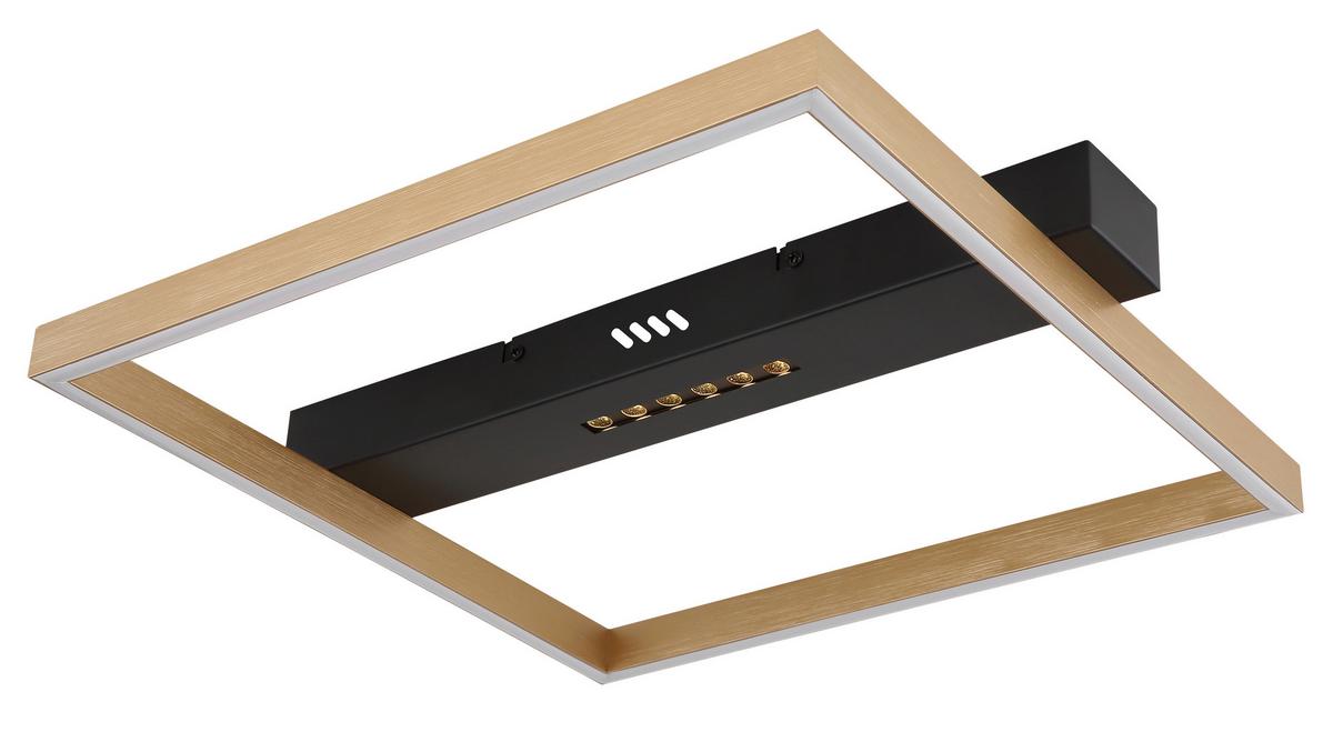 LED-Deckenleuchte Luffy Goldfarben max. 24 Watt - Goldfarben/Schwarz, Design, Kunststoff/Metall (43/39,2/6,9cm) - Globo