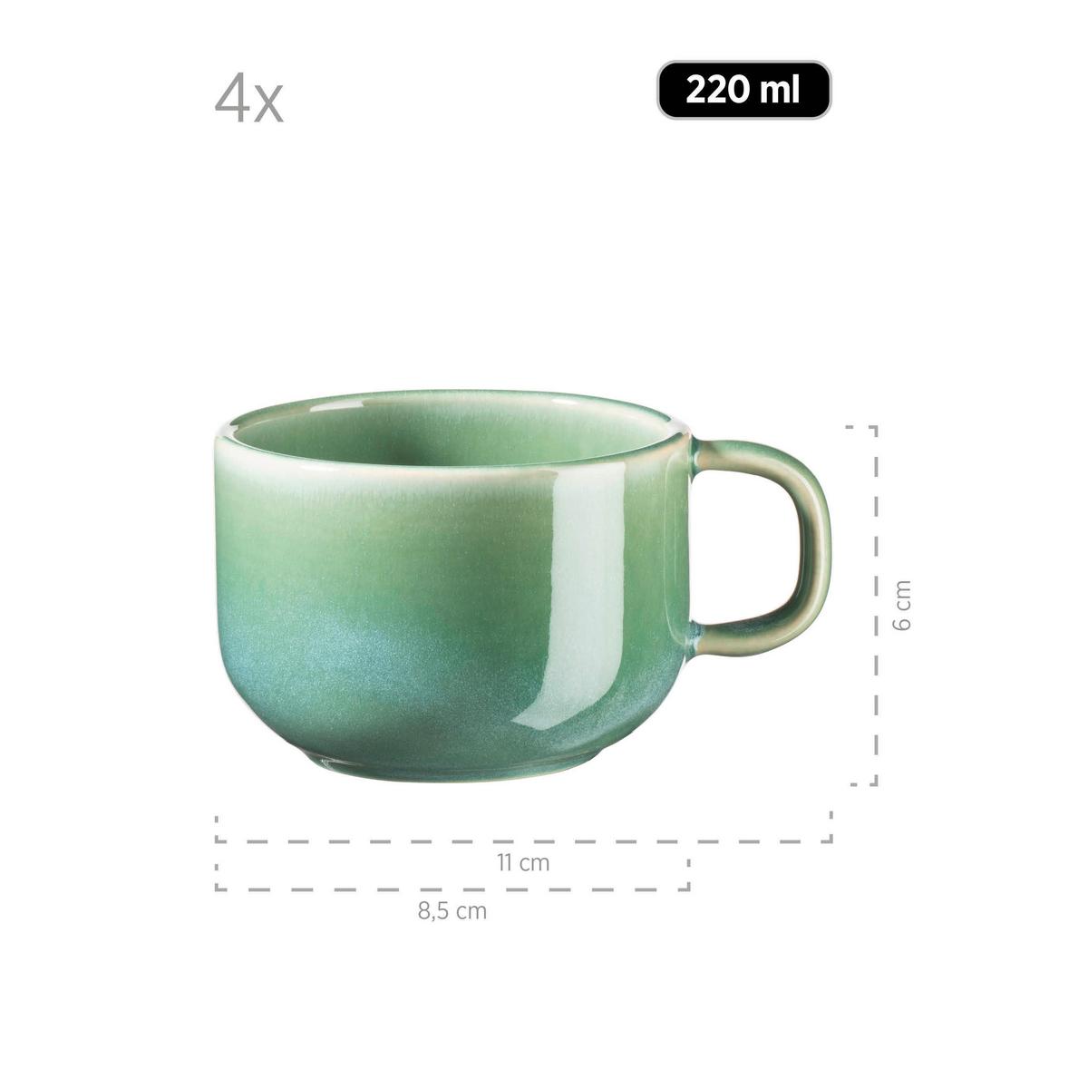 KAFFEESERVICE ELINA UNO - Grün, Basics, Keramik - Mäser