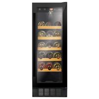 Weinkühlschrank WK341115S - Schwarz, Glas/Metall (29,5/82/57,5cm) - Amica