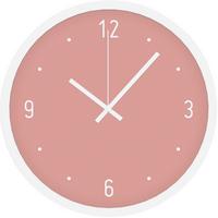 Wanduhr Sally Ø ca. 30,5cm - Weiss/Altrosa, Glas/Papier (30,5cm) - Modern Living