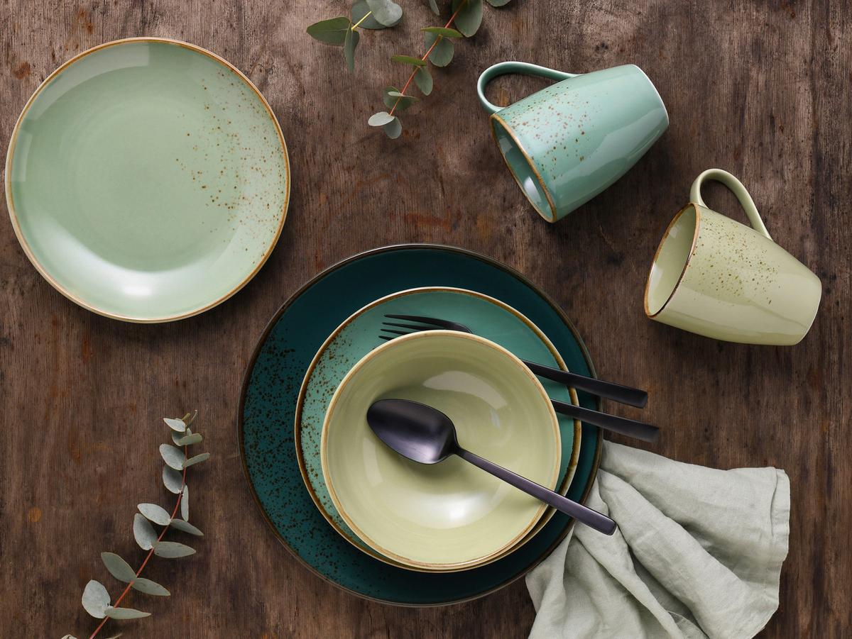 Kombinirani Servis Green Life, 16-Delni - zelena, keramika - Creatable