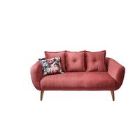 2,5-Sitzer-Sofa Baggio Koralle Velours - Koralle/Buchefarben, MODERN, Holz/Textil (196/94/103cm) - Livetastic