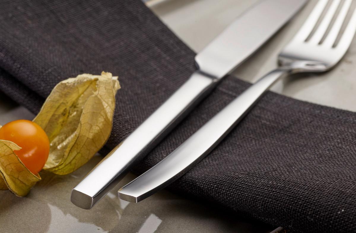 Jedilni Pribor Positano, 30-Delni - srebrne barve, Design, kovina - Echtwerk