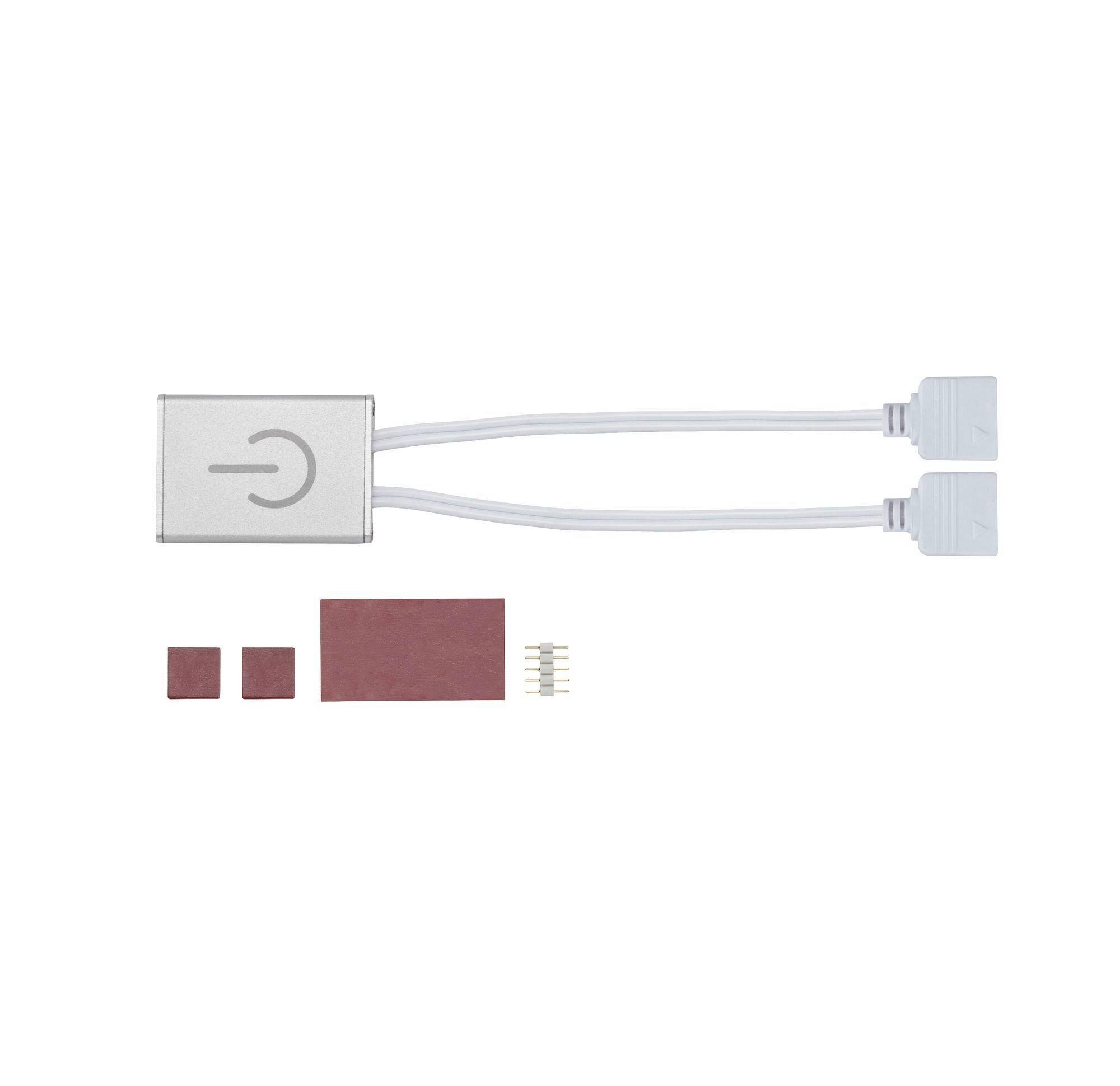 LED-Strip MaxLED Touch Switch Silberfarben max. 144 Watt - Silberfarben, Basics, Metall (4,3/0,85cm) - Paulmann