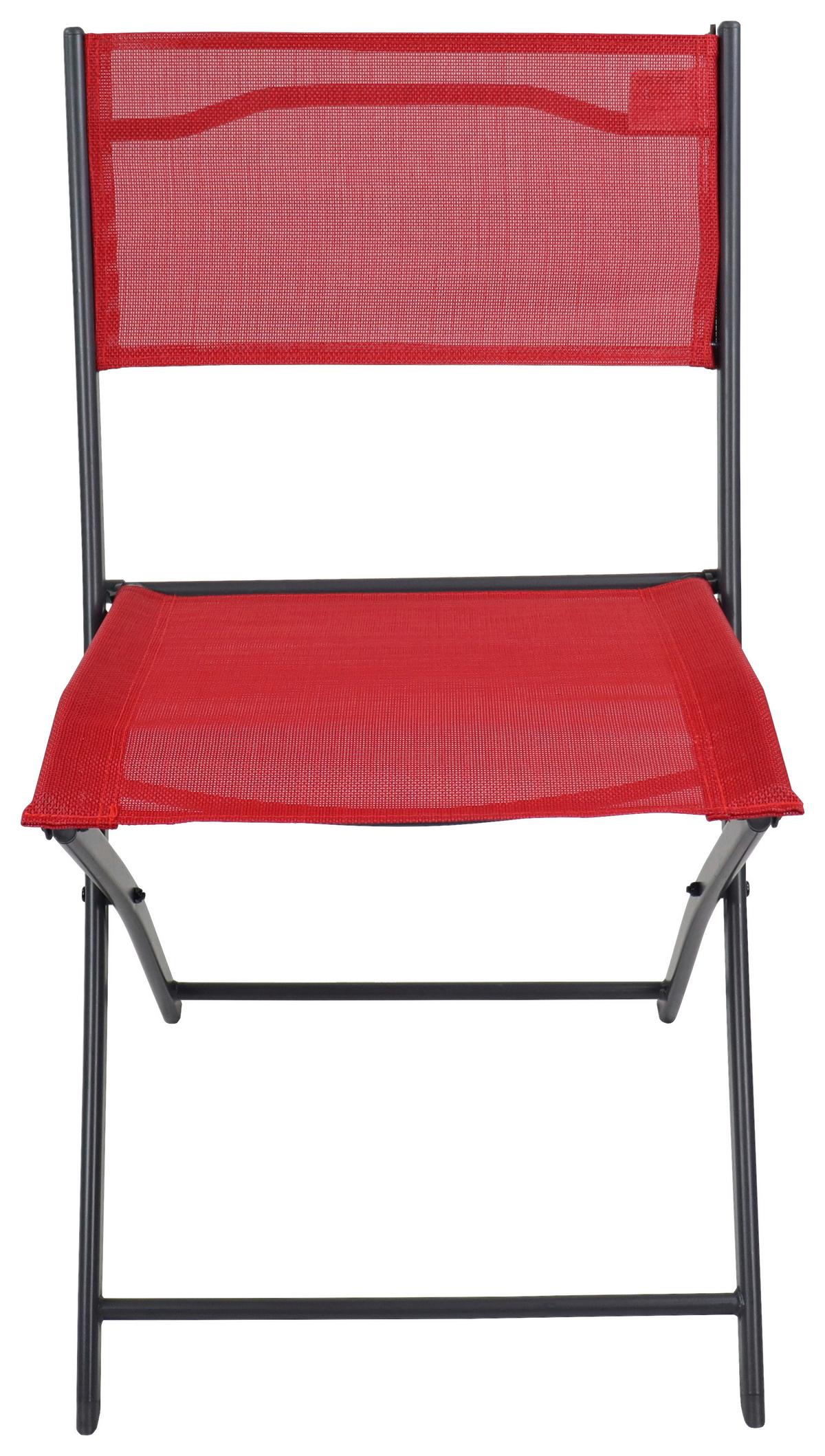 Set Vrtnih Stolov Sumila, Rdeča, 6-Delni - rdeča/črna, Moderno, kovina/tekstil (79/45/46cm) - Ambia Garden